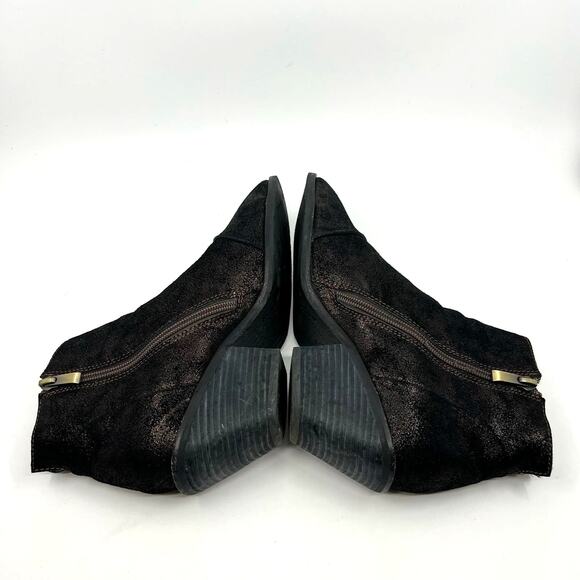 Antelope Black Glitter Leather Ankle Booties Women's 6 US - Picture 7 of 9